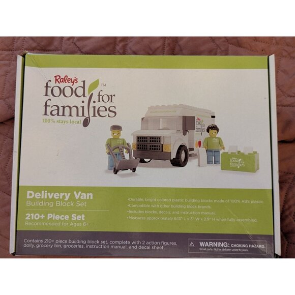 Raleys Food For Families Delivery Van Building Block Set 210+ Piece Kit For Age - Picture 1 of 6